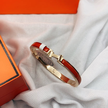 [Novalux]CLASSIC HM CLIC RED 8MM ENAMEL BRACELET