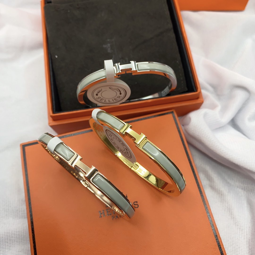 [Novalux]CLASSIC HM CLIC GREEN 8MM ENAMEL BRACELET