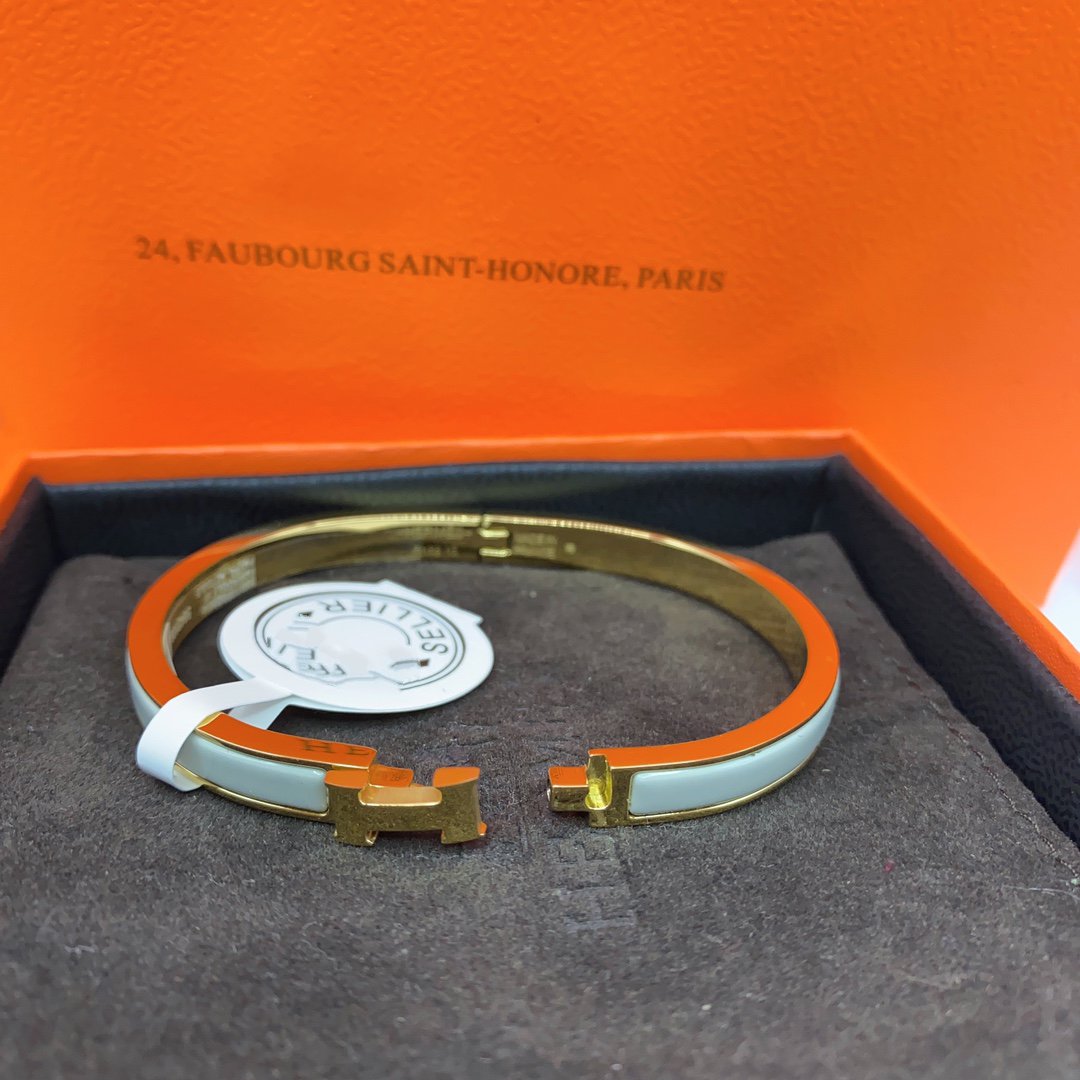 [Novalux]CLASSIC HM CLIC GREEN 8MM ENAMEL BRACELET