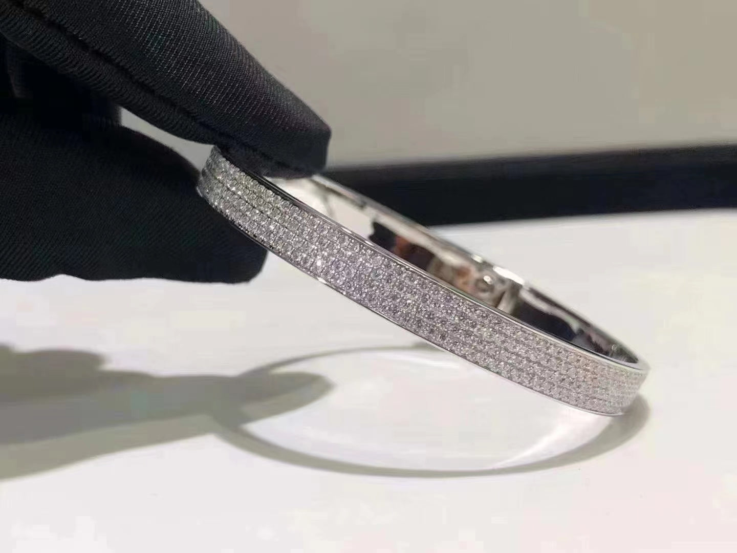 [Novalux]HM KELLY BRACELET IN SILVER AND FULL PAVE DIAMOND