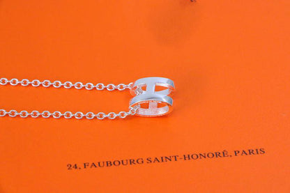 [Novalux]HM NECKLACE H LETTER OVAL SERIES