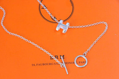 [Novalux]HM NECKLACE H LETTER OVAL SERIES