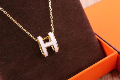 [Novalux]HM CLIC YELLOW ENAMEL GOLD NECKLACE