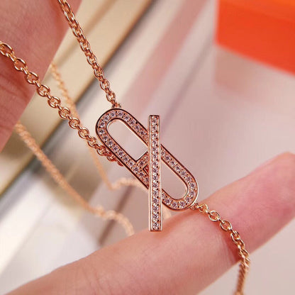 [Novalux]HM FIRE PIG NOSE NECKLACE TRENDY STREET