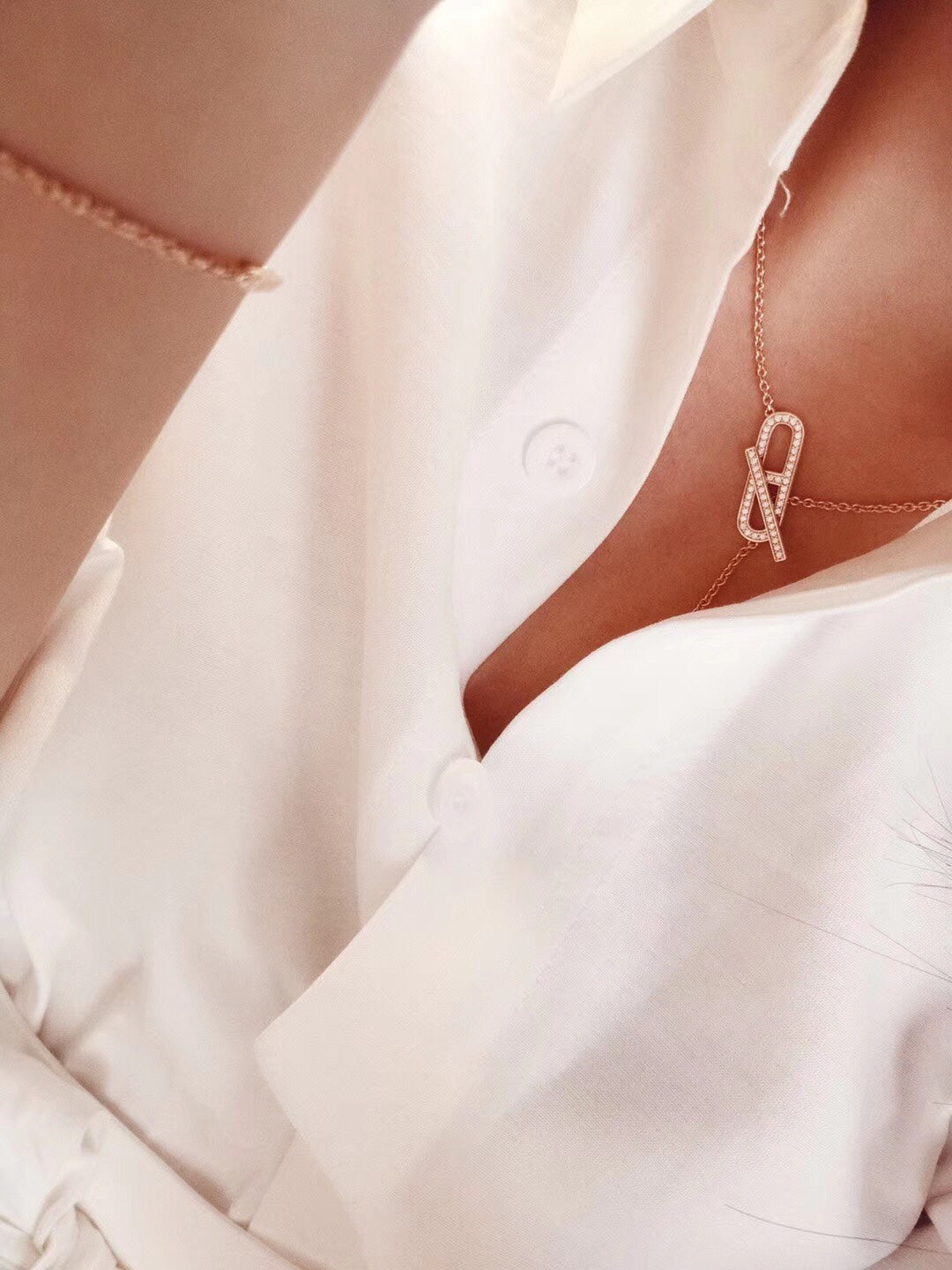 [Novalux]HM FIRE PIG NOSE NECKLACE TRENDY STREET