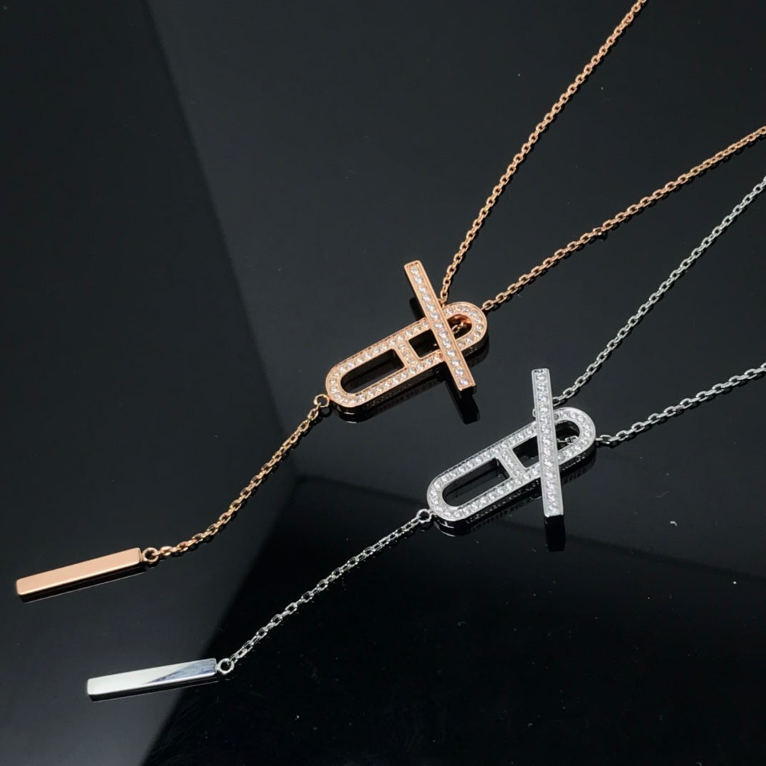 [Novalux]HM NECKLACE PLATINUM ROSE GOLD DIAMOND