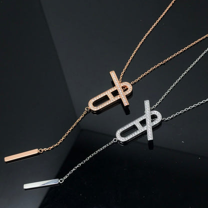 [Novalux]HM NECKLACE PLATINUM ROSE GOLD DIAMOND