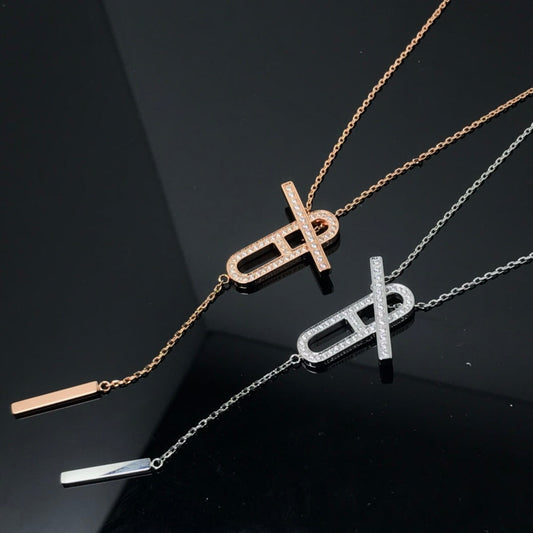 [Novalux]HM NECKLACE PLATINUM ROSE GOLD DIAMOND