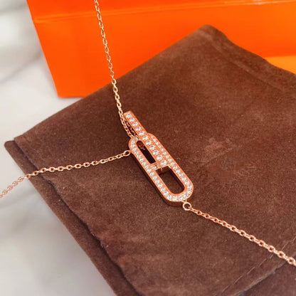 [Novalux]HM NECKLACE PLATINUM ROSE GOLD DIAMOND