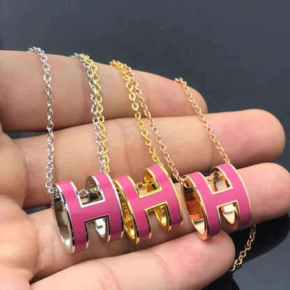 [Novalux]H NECKLACE PINK