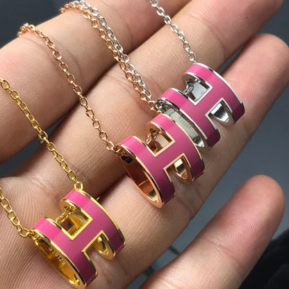 [Novalux]H NECKLACE PINK