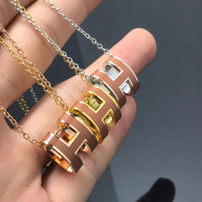 [Novalux]H NECKLACE BROWN