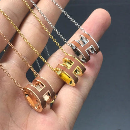 [Novalux]H NECKLACE BROWN