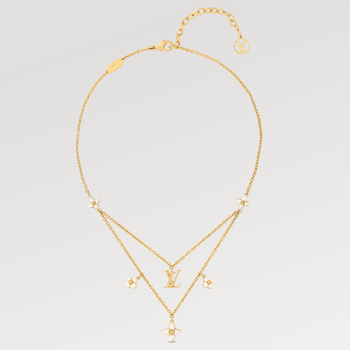 [Novalux]FLOWERGRAM GOLD MOP DOUBLE ROW NECKLACE