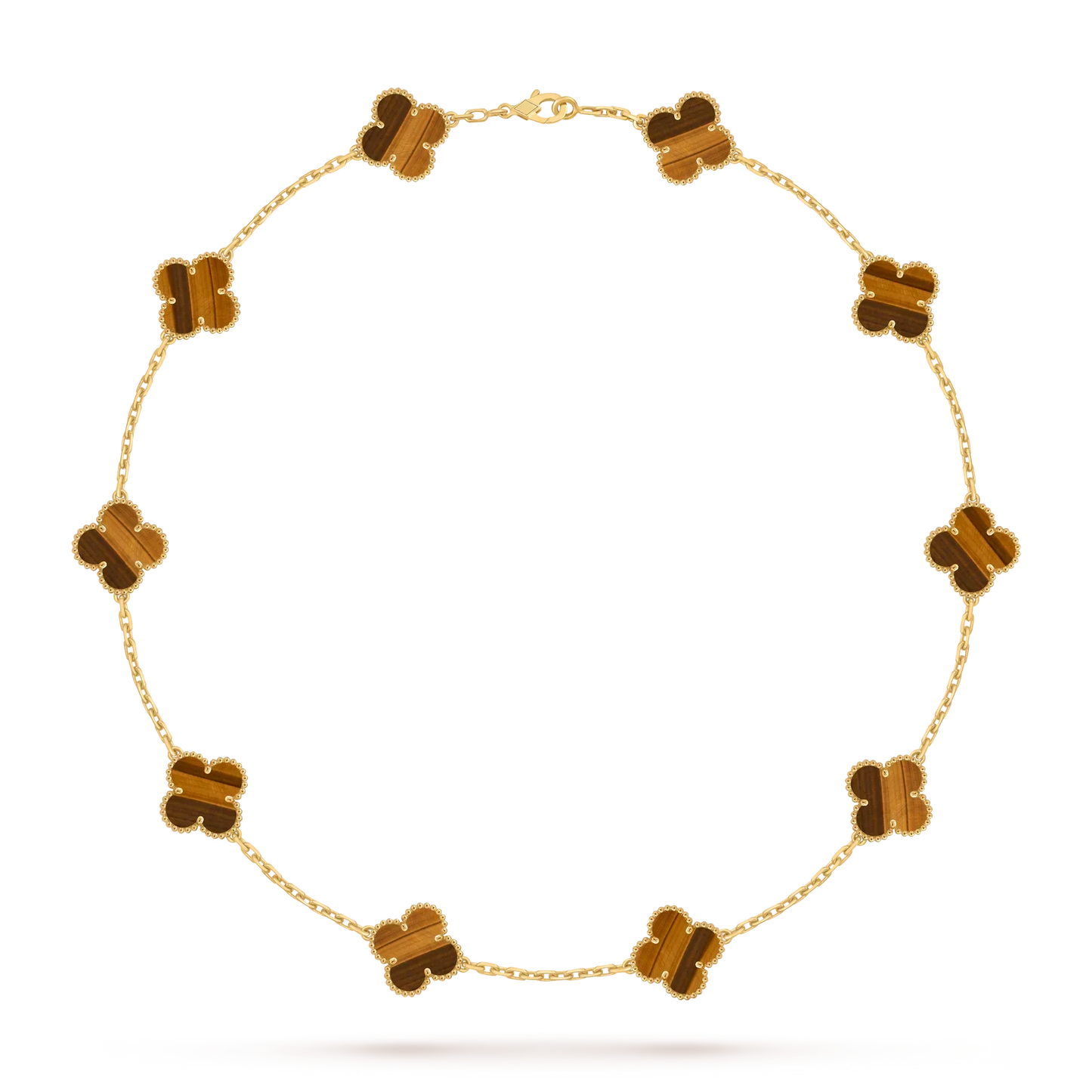 [Novalux]CLASSIC LUCKY 10-MOTIF CLOVER NECKLACE GOLD COLLECTION