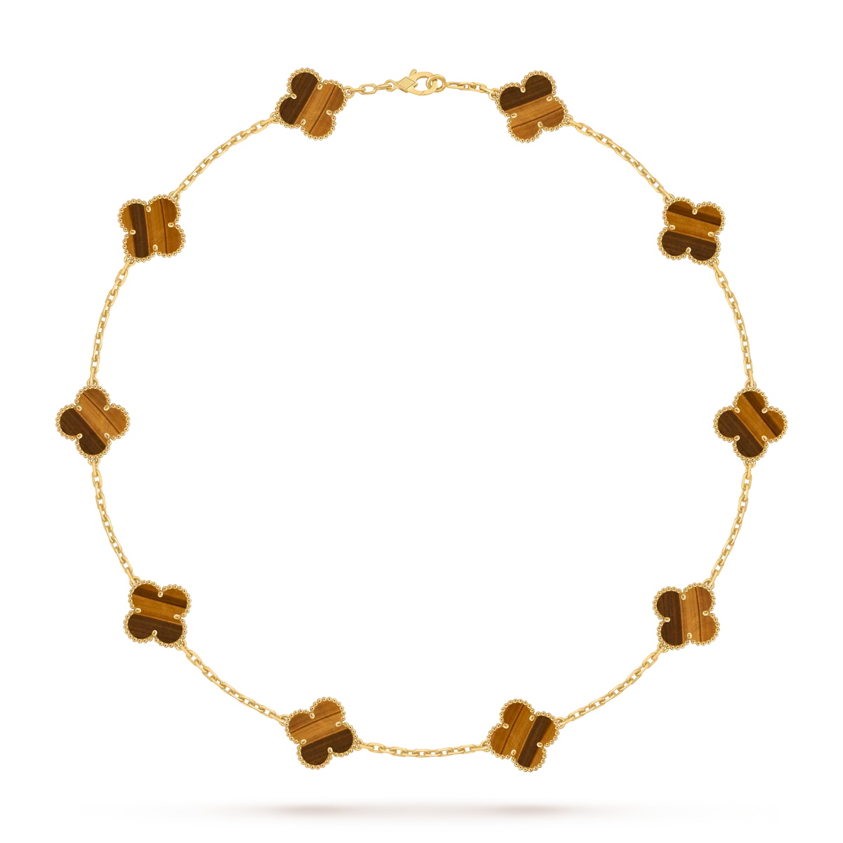 [Novalux]CLASSIC LUCKY 10-MOTIF CLOVER NECKLACE GOLD COLLECTION