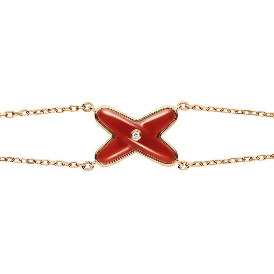 [Novalux]JEUX BRACELET CARNELIAN ROSE GOLD 1 DIAMOND