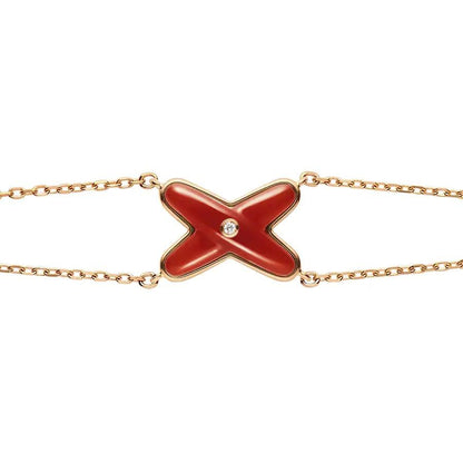 [Novalux]JEUX BRACELET CARNELIAN ROSE GOLD 1 DIAMOND