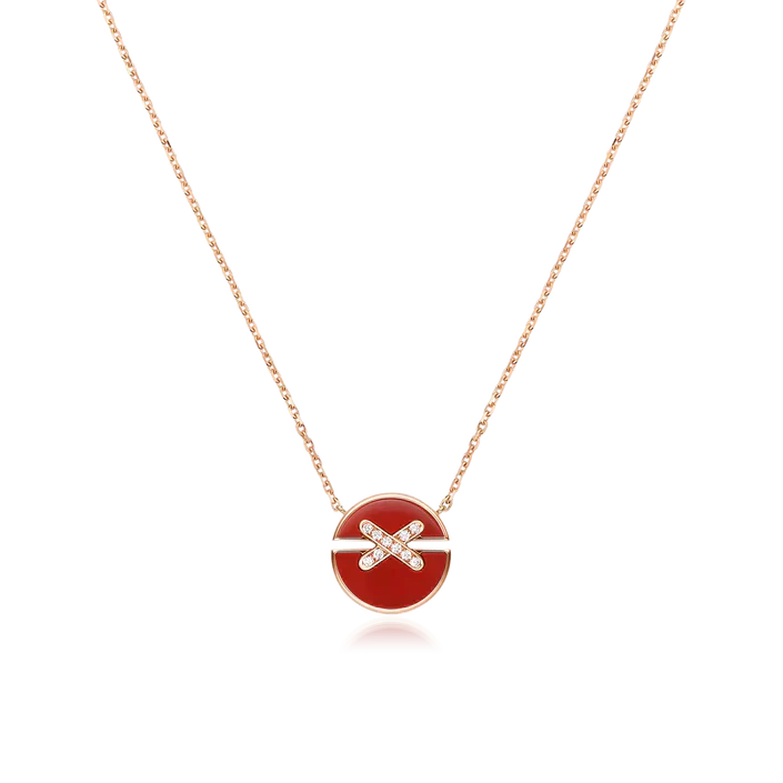 [Novalux]JEUX DE ROSE GOLD DIAMOND NECKLACE
