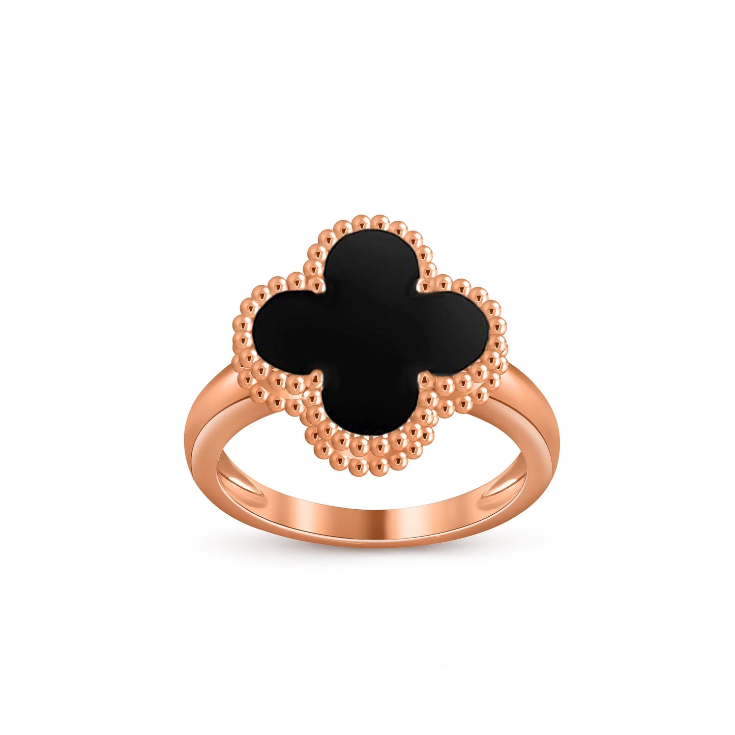 [Novalux]LUCKY CLOVER VINTAGE ROSE GOLD RING COLLECTION