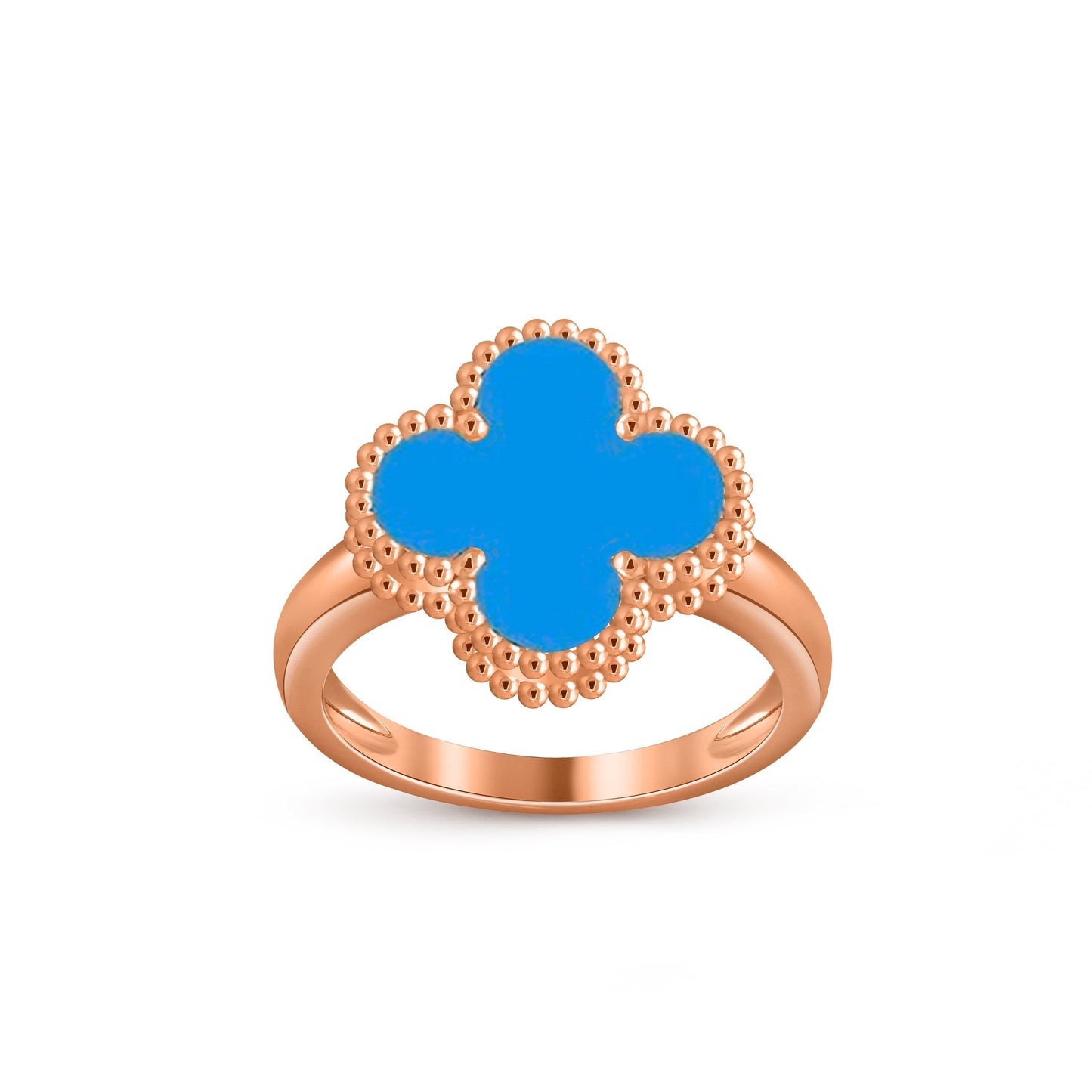 [Novalux]LUCKY CLOVER VINTAGE ROSE GOLD RING COLLECTION