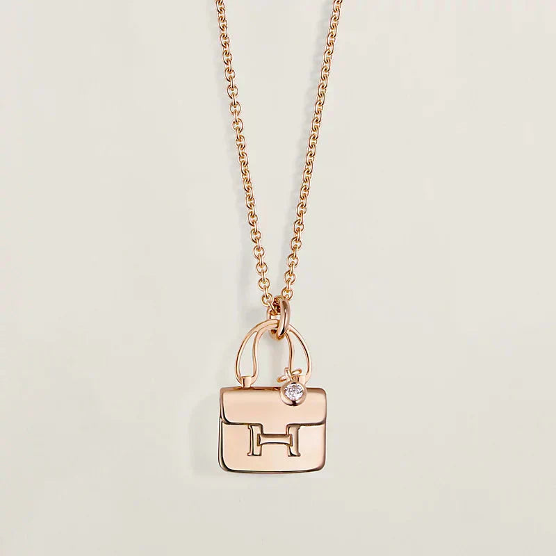 [Novalux]AMULETTE PEDANT ROSE GOLD NECKLACE