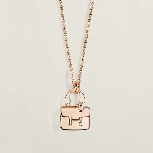 [Novalux]AMULETTE PEDANT ROSE GOLD NECKLACE