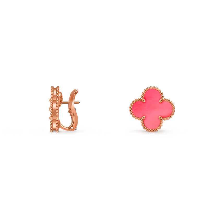 [Novalux]15MM CLOVER FLOWER STUD EARRINGS ROSE GOLD COLLECTION
