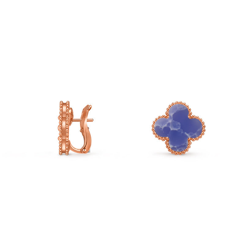 [Novalux]15MM CLOVER FLOWER STUD EARRINGS ROSE GOLD COLLECTION