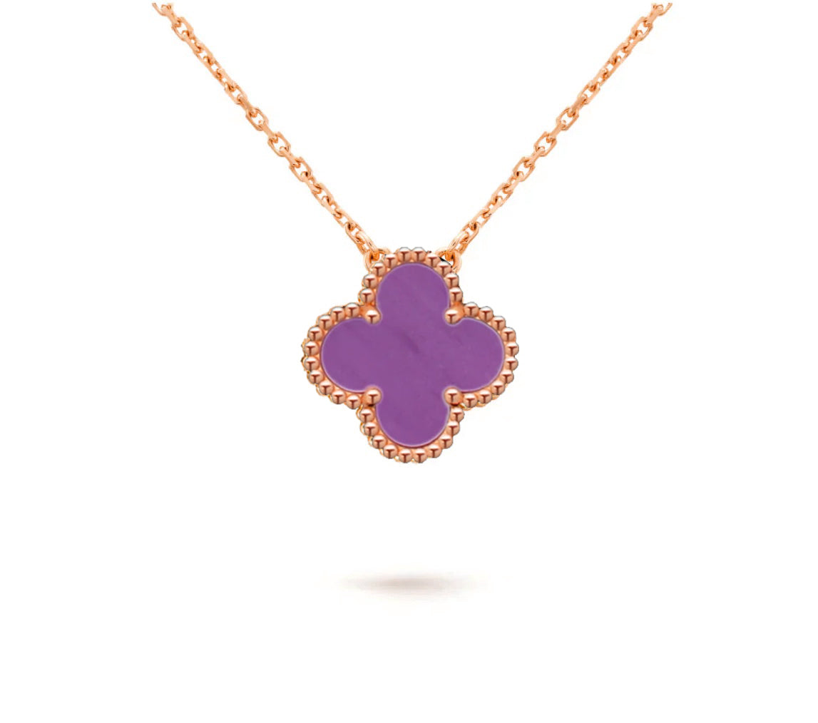 [Novalux]15MM CLOVER FLOWER PENDANT NECKLACE COLLECTION