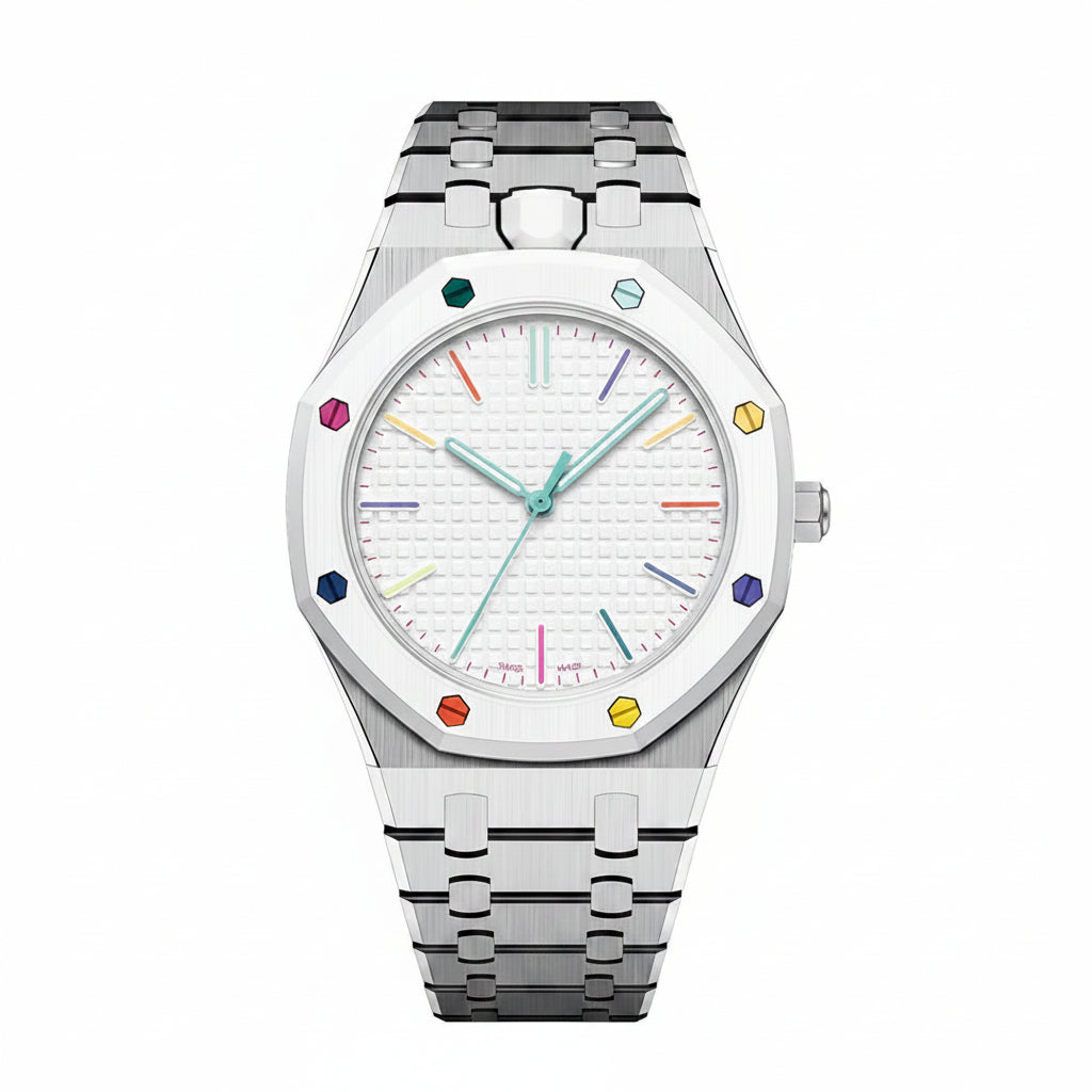 [Novalux]OAK POP EXCLUSIVE SILVER STEEL STRAP