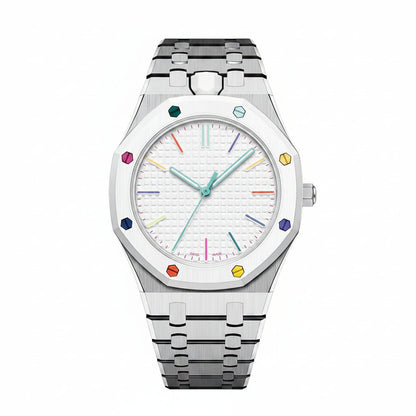 [Novalux]OAK POP EXCLUSIVE SILVER STEEL STRAP
