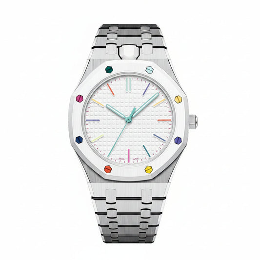 [Novalux]OAK POP EXCLUSIVE SILVER STEEL STRAP