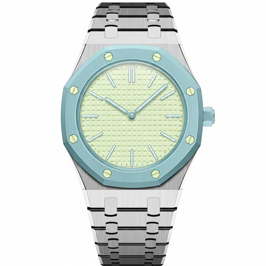 [Novalux]OAK POP EXCLUSIVE SILVER STEEL STRAP