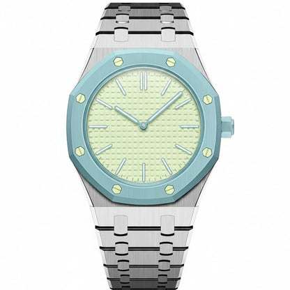 [Novalux]OAK POP EXCLUSIVE SILVER STEEL STRAP