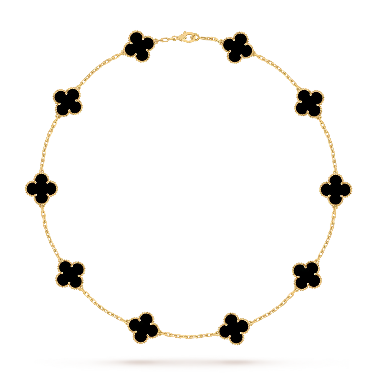 [Novalux]CLASSIC LUCKY 10-MOTIF CLOVER NECKLACE GOLD COLLECTION