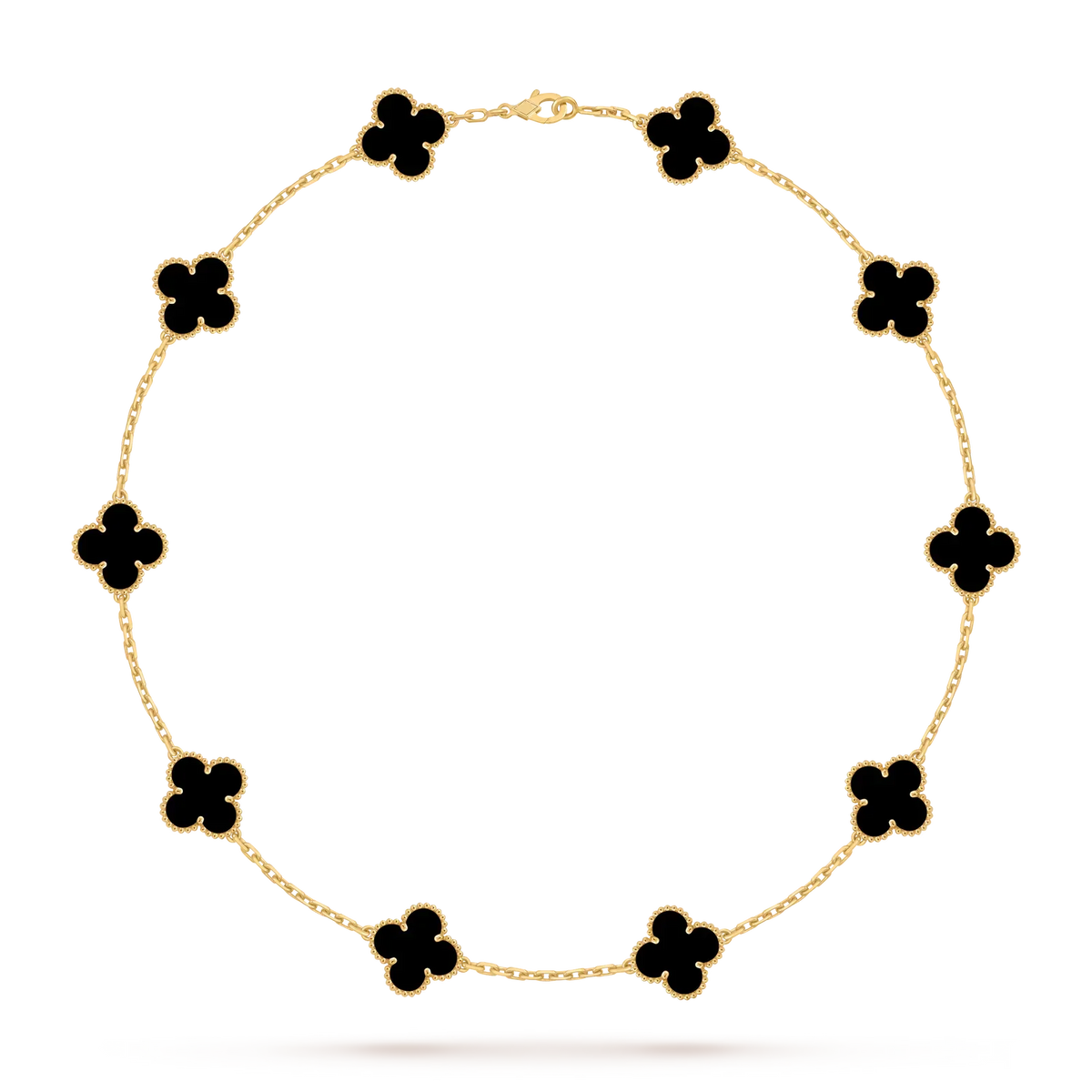 [Novalux]CLASSIC LUCKY 10-MOTIF CLOVER NECKLACE GOLD COLLECTION