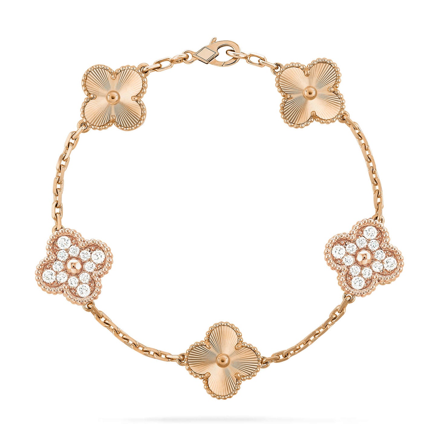 [Novalux]LUCKY CLOVER 5-MOTIF BRACELET - LASER COLLECTION