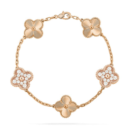 [Novalux]LUCKY CLOVER 5-MOTIF BRACELET - LASER COLLECTION