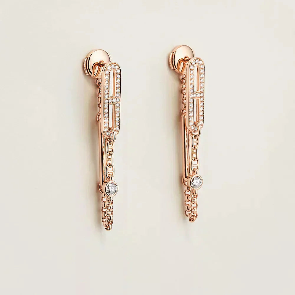 [Novalux]CHAINE CHAOS DIAMOND DROP EARRINGS