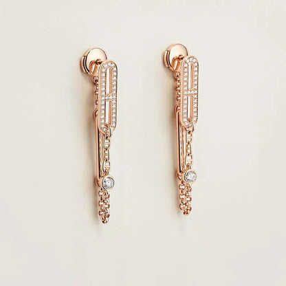 [Novalux]CHAINE CHAOS DIAMOND DROP EARRINGS
