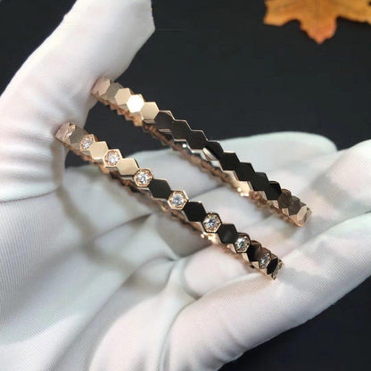[Novalux]BEE LOVE ROSE GOLD DIAMOND BRACELET