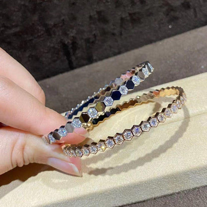 [Novalux]BEE LOVE GOLD BRACELET FULL DIAMOND