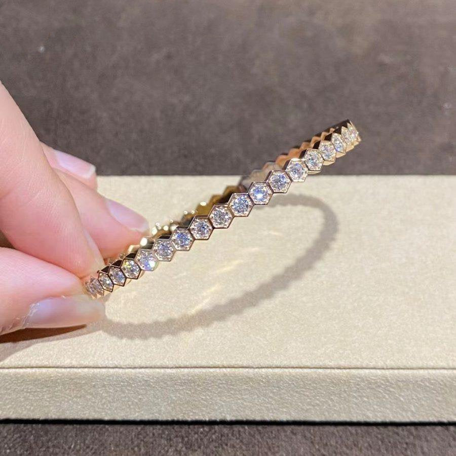 [Novalux]BEE LOVE GOLD BRACELET FULL DIAMOND