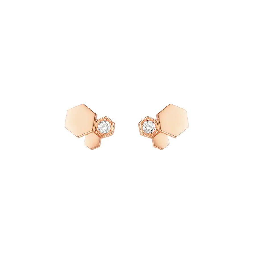 [Novalux]BEE LOVE ROSE GOLD DIAMOND EARRINGS