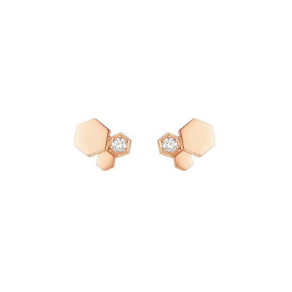[Novalux]BEE LOVE ROSE GOLD DIAMOND EARRINGS
