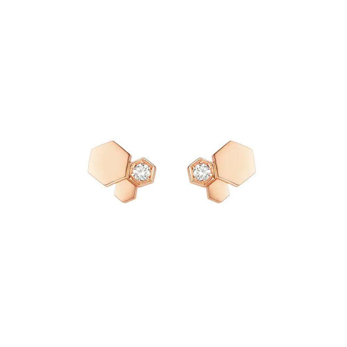 [Novalux]BEE LOVE ROSE GOLD DIAMOND EARRINGS