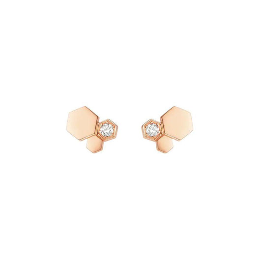 [Novalux]BEE LOVE ROSE GOLD DIAMOND EARRINGS