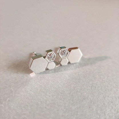[Novalux]BEE LOVE SILVER DIAMOND EARRINGS