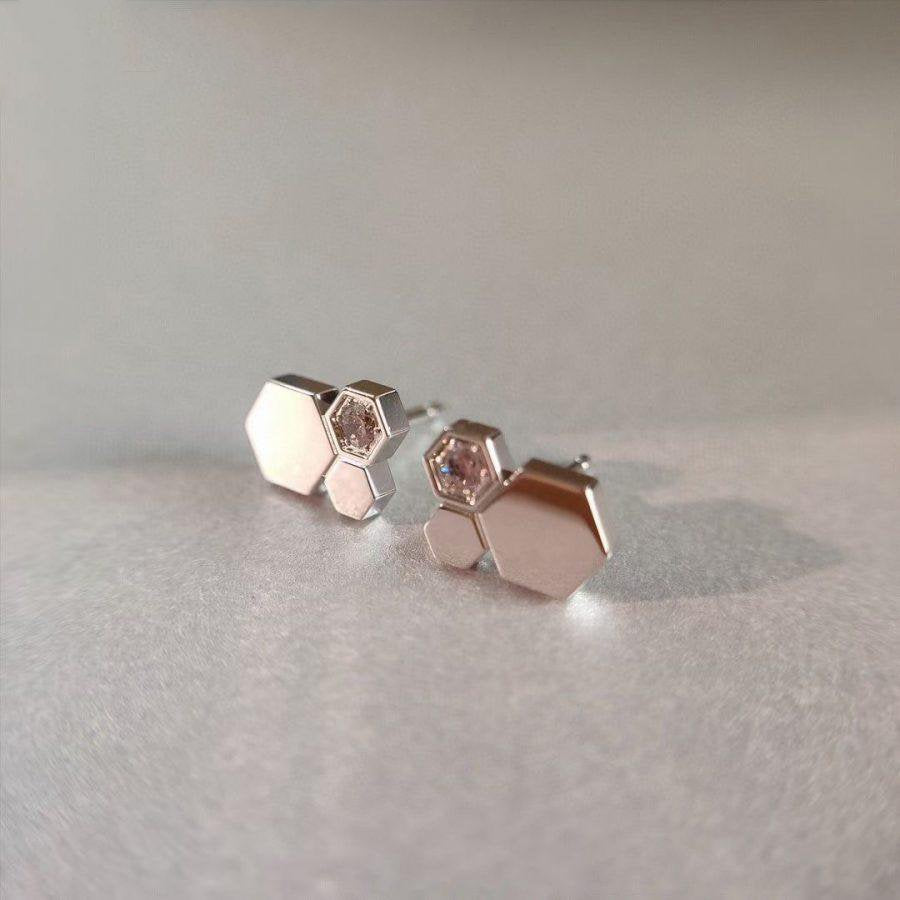[Novalux]BEE LOVE SILVER DIAMOND EARRINGS